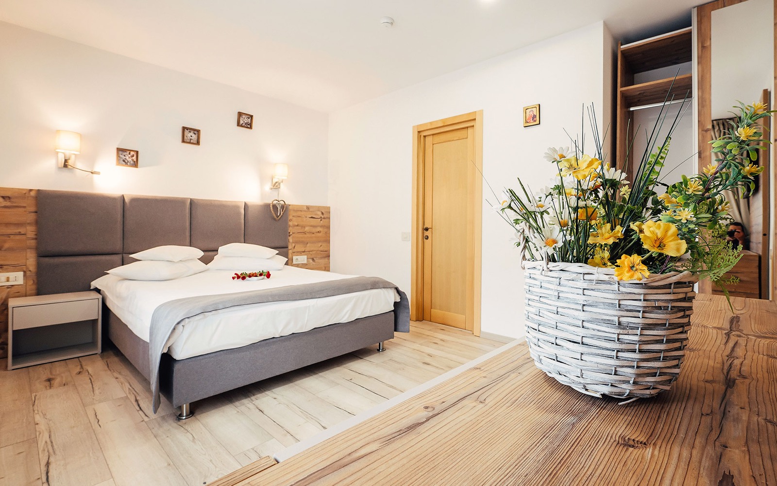 A Blumenhof room, ready for an arrival.