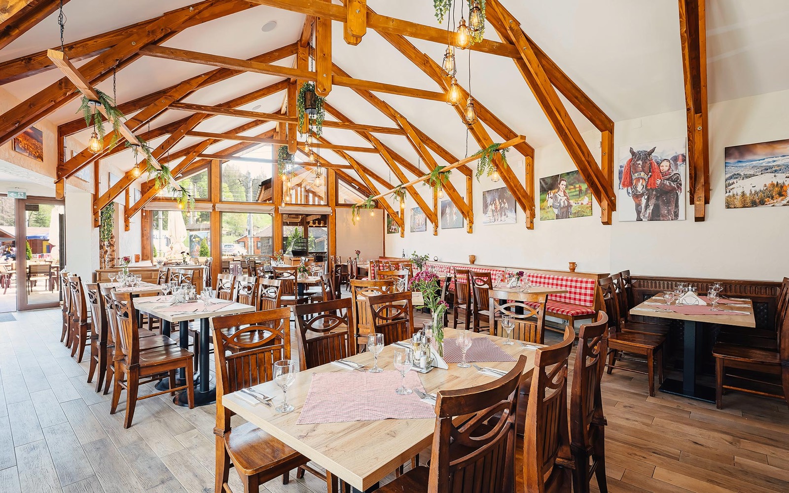 The dining hall at Bukowien, our own restaurant next door.